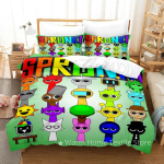 Sprunki Patogus Patalynės Komplektas Incredibox 3D Spausdintas Muzikos Žaidimo Antklodės Užvalkalų Komplektas Mink&scaron;tas Viengulis Dvigulis Karalienės Karali&scaron;ko Dydžio Sprunki Dovanos Vaikams AU Single(140x210cm)