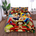 Anime O-Ones Pieces Lovos patalynės komplektas Japonijos Luffys Antklodės užvalkalas Pagalvės užvalkalas Vaikams Berniukams Dovana Viengulis Queen King Dydis 140x200cm-2pcs