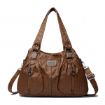 Moteri&scaron;kas krep&scaron;ys Didelės talpos Mamos krep&scaron;ys Mink&scaron;tos odos Rankinė Pečių krep&scaron;ys raudona