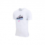 Nike Sportswear Megzta marginta apvalios apykaklės trumpomis rankovėmis mar&scaron;kinėliai Vyri&scaron;ki Vir&scaron;utiniai drabužiai Balti DB4826-100 L