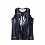 Anta Kyrie Irving serijos gradiento raidžių patogūs universalūs kvėpuojantys berankoviai krep&scaron;inio mar&scaron;kinėliai unisex mar&scaron;kinėliai juodi 172431112-3 XL