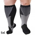 Plačios blauzdos plius dydžio kompresinės kojinės sumažina skausmą ir patinimą Didelio dydžio elastinės kvėpuojančios slėginės kojinės 5xl