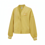 Nike Sportiniai drabužiai Phoenix Fleece Oversize Logo Letter Fleece Kardiganas Ilgomis Rankovėmis &Scaron;varkas Moteri&scaron;ki &scaron;varkai Geltonas HJ0947-700 L