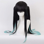 Anime Tokitou Muichirou Cosplay Sintetinis Perukas Muichiro Tokito Perukas Kar&scaron;čiui Atsparūs Sintetinių Plaukų Perukai as the picture-