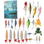 Kalėdų atgalinio skaičiavimo žvejybos masalų kalendorius 24 langeliai Žvejybos masalų kalendorius Kalėdų atgalinis skaičiavimas Sezoninis dekoras tvenkiniams upėms Xxl