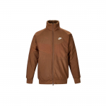 Nike Sportswear Swoosh Dvipusė Striukė su Stovu ir Užtrauktuku Fleece Vyri&scaron;kos Striukės Surprise-Cocoa Coconut-Milk Light-British-Brown BQ6546-259 XL brown