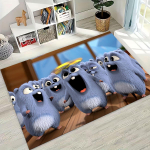 Juokingas Grizzy ir Lemingai Animacinis Kilimas Kilimas Miegamojo Svetainės Sofos Durų Kilimėlis Dekoras, Didelis Vaikų Žaidimų Neslystantis Grindų Kilimėlis 40x60cm( 15x23in ) brown