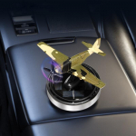 Saulės automobilių kvepalų lėktuvo dizaino automobilių oro gaivikliai Saulės energija besisukantis besisukantis saulės energijos aromaterapinis aliejaus difuzorius Saulės besisukantis automobilis CHINA