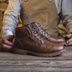 Italija Rankų darbo Vyri&scaron;ki Batai Rudens Žiemos Vyri&scaron;ki Aulinukai Lauko Vintažiniai Rudi Batai Kulnas Darbiniai Batai Nauji Jautienos Sausgyslės Padas Bottines 39