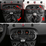 Tikra kietos anglies pluo&scaron;to medžiaga Abarth 595 695 595C 695C 2012-2022 2023 2024 Fiat 500 500C 2008-2024 AC skaitmeniniam/rankiniam klimatui