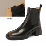 Madingi AIYUQI 2025 m. Nauji kvadratinių pir&scaron;tų moteri&scaron;ki Chelsea batai Retro moteri&scaron;ki ankle boots Neslystantys madingi ankle boots moteri&scaron;ki Žieminiai batai 40