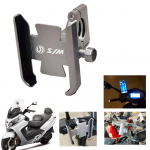 For SYM CRUISYM 125 180 300 GTS 250i 300i maxsym 400 600 jet 14 125 Motorcycle handlebar Mobile Phone Holder GPS stand bracket silver B