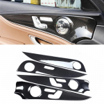 Skirta Mercedes Benz E Class W213 E200 E300 2016- ABS anglies pluo&scaron;to tekstūra 4vnt Vidinių durų skydo dangtelio apsauginė A