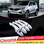 for KIA Sportage MK3 SL 2011 2012 2013 2014 2015 Chrome Door Handle Cover Exterior Trim Catch Car Cap Stickers Accessories Handle 4 Door