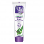 BoroPlus Ajurvedinis antiseptinis kremas su 10 super žolelių | 24 val. drėkinimas | &Scaron;vytinti oda | Veidui, rankoms ir kūnui | Gydo ir apsaugo odą | 80 ml