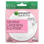 Garnier, SkinActive, Miceliniai valomieji eko padeliai, 3 pakuotės