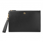 Gucci GG Marmont Auksinis Logotipas Klasikinė Odinė Delninukė Vyri&scaron;ka delninukė Juoda 475317-DJ20T-1000 Basic Set (Bag+Dust Bag)