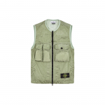 Stone Island SS23 Vienspalvė Liemenė Su Didelėmis Ki&scaron;enėmis Ir Užtrauktuku Unisex Liemenės Žalia 7815G0619-V0055 S