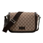 Gucci Vintažinis Logotipas Odinė Drobės Pa&scaron;tininko Krep&scaron;ys Vyri&scaron;ki krep&scaron;iai Ebono Tamsiai Rudas 449172-KY9KN-9886 Basic Set (Bag+Dust Bag),Regular Edition