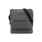 Burberry logotipas spausdintas odinis per petį ne&scaron;iojamas krep&scaron;ys Vyri&scaron;ki krep&scaron;iai Anglies pilkumo 80528701 Basic Set (Bag+Dust Bag)