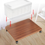 Garso įrangos laikymo dėžė su ratukais namams ir biurui Walnut Color