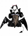 Suaugusiųjų Anime Žaidimo Atviras Krūtinė Seksualus &Scaron;aunus Mielas Mažas Velniukas Ragana Bodis Cosplay Kostiumas Apranga Karnavalo Kostiumas Transformacija Juoda [Miccostumes] Moteri&scaron;kas juoda