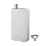 400 ml gryno titano flaskas, ne&scaron;iojamas lauke, lengvas, kvadratinis titano likerio butelis su nerūdijančio plieno piltuvėliu, sandarus, skirtas barui