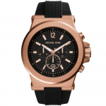 Michael Kors MK8184 Dylan Chronograph Juodas Ciferblatas Vyri&scaron;kas Laikrodis 45mm juoda