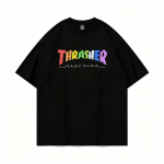 2028 Vasaros Thrasher Skeitbordas Žurnalas Raidžių Spausdinimo Mar&scaron;kinėliai Vyrams Moterims Per dydį Medvilniniai Trumpomis Rankovėmis Laisvalaikio Streetwear Mar&scaron;kinėliai Vir&scaron;us M