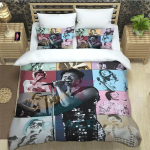 Dainininko Harry Styles antklodės užvalkalas, pagalvės užvalkalas, patalynės komplektas One Direction, suaugusiems, berniukams, mergaitėms, miegamojo dekoracija, viengulio, dvigulio dydžio 135x200cm white