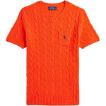 Polo Ralph Lauren FW24 Slim Fit megztinis su pynimu moterims megztinis Dusk-Orange WMPOSWENC021008-800 XS red