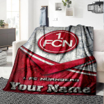 Vardinis 1.FC N&uuml;rnberg Logotipo Spaudos Flanelinis pledas Auk&scaron;tos Kokybės &Scaron;iltas Patogus Užklotas Visais Metų Laikais Puikiai Tinka Dovanoms Namų Dekoras 150cm x 200cm