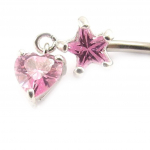 Les Tr&eacute;sors De Lily [C3691] - Body Piercing 'D&eacute;esse' Rose ry&scaron;kiai rožinė