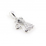 Les Tr&eacute;sors De Lily [H2646] - Pendentif Argent 'Chat Sublime' Blanc balta