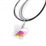 Les Tr&eacute;sors De Lily [J1179] - Collier 'Papillon Cristal' blanc bor&eacute;al