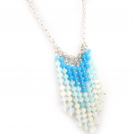 Les Tr&eacute;sors De Lily [K6508] - Collier 'Mineralia' bleu blanc mėlyna