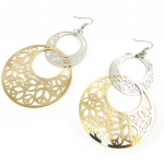 Les Tr&eacute;sors De Lily [L4252] - Boucles Cr&eacute;ateur 'Peace' dor&eacute; argent&eacute; auksas