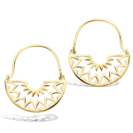Les Tr&eacute;sors De Lily [Q6834] - Cr&eacute;oles Plaqu&eacute; Or 'Cleapatra' dor&eacute; - motif 25x14 mm