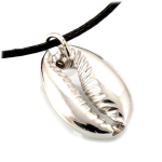 Les Tr&eacute;sors De Lily [Q7500] - Pendentif Argent artisanal 'Cowrie' argent - 12x9 mm