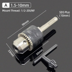 1 vnt 2&ndash;13 mm / 1,5&ndash;10 mm metalinių įvorių grąžtas su griebtuvu Gręžimas greitai keičiamas antgalio adapterio keitiklis SDS adapterio aparatinės įrangos įrankio priedai
