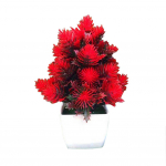 Dirbtinio augalo pu&scaron;ies adata Bonsai Garden Party Desktop Ornament Decor raudona
