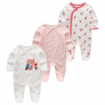 3 vnt Kūdikių rūbai berniukų smėlinukai naujagimių mergaičių rūbai pilnomis rankovėmis medvilniniai kūdikių kūdikių rūbai roupas de bebe 12M mėlyna