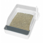 Pusiau uždara kačių kraiko dėžutė, nuimama nuo purslų, nelipni kačių kraiko padėklas kačių tualetas su