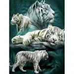 Pilnas kvadratas / apvalus deimantinis paveikslas gyvūnai Tigras deimantų siuvinėjimas Leopardo mozaika Svetainės apdaila Full Square 50X70CM tamsiai raudona spalva