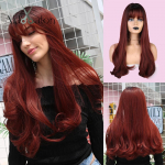 ALAN EATON Ombre Vynu pūsti Cosplay Lolita Perukai su kirpčiukais Ilgi Didžiosios bangos Sintetiniai perukai moterims Auk&scaron;tos temperatūros pluo&scaron;to