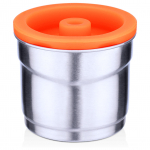 Nerūdijančio plieno kavos kapsulės Daugkartinio užpildymo kavos kapsulės Espreso kapsulės, suderinamos su illy sidabras