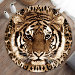 Modernus Tigro apvalus kilimas svetainei Neslystantis lovos kambario grindų kilimėlis Kompiuterio kėdės plotas Kilimėliai Vaikų kilimas ir kilimėliai 100cm/120cm 120cmx120cm