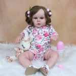 50 CM mink&scaron;to silikono naujagimio lėlė, 3D odos atspalvis, matomos venos, audinio kūno žaislas, gyvas princesė bamblys Bebe