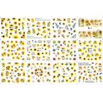 Vandens transformacijos nagų lipdukas saulėgrąžų nagų lipdukai nagų lipdukai Nagų lipdukai Nagų dailės dekoravimas manikiūras geltona