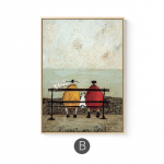 &bdquo;Maeham Nordic Family Happy Figūra&ldquo; Drobės tapyba Spaudiniai Plakatai &bdquo;Sienos meno plakatas Morden Living Room Home Decor&ldquo; 21cm&times;30cm No Frame